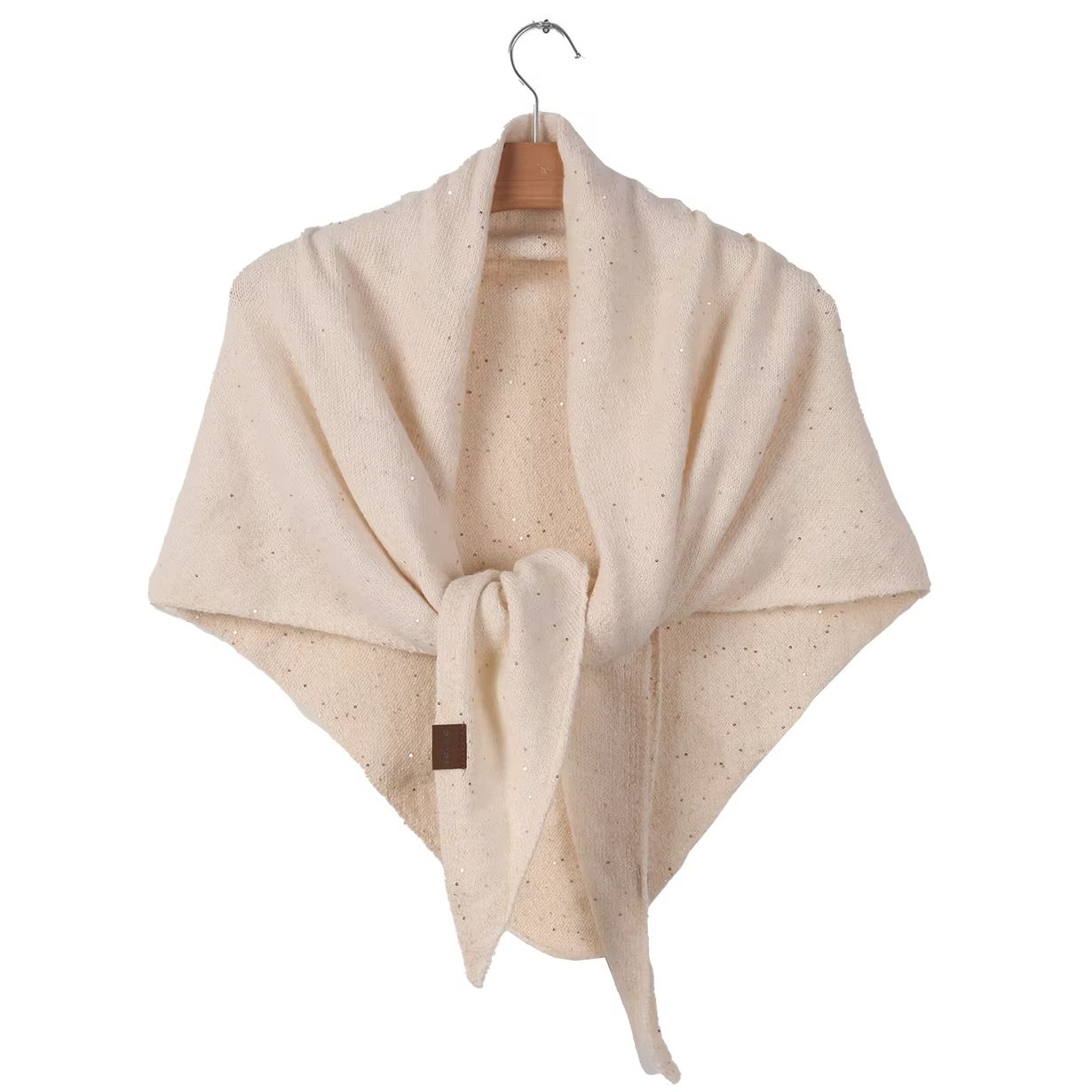 Écharpe triangulaire en tricot brillant de couleur unie pour femme, écharpe chaude et coupe-vent, pour les voyages en plein air, à porter au quotidien en automne et en hiver