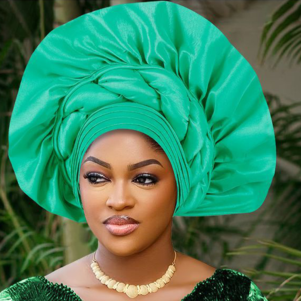 Africain femme Turban casquette femmes Autogele couvre-chef Nigeria Fan Geles fête de mariage bandeau chapeaux Bonnet Hijab chapeau foulard