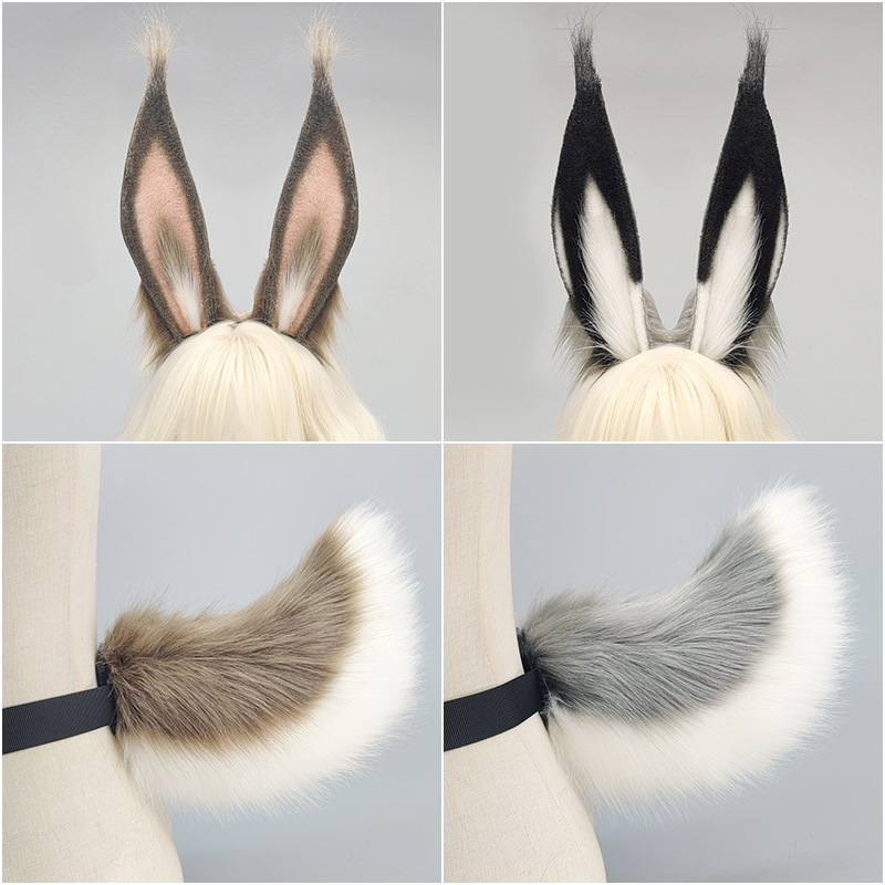 Bandeau oreilles de lapin Amia Brutality Spot, accessoires de Cosplay faits à la main, coiffure en peluche, accessoires pour cheveux