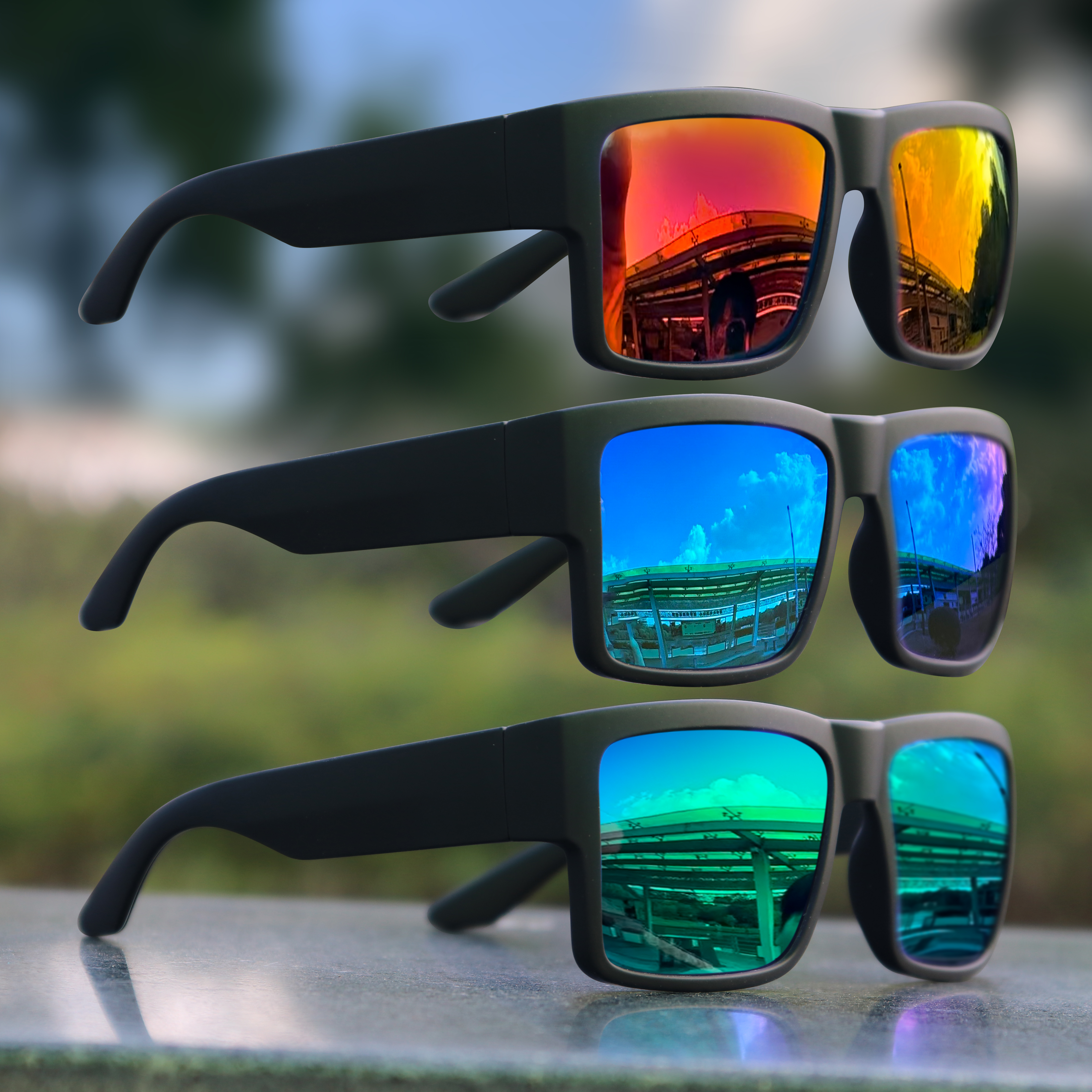 Lunettes de soleil carrées rétro pour hommes, monture épaisse et robuste, Anti-éblouissement, parfaites pour la conduite, la pêche en plein air, UV400, 1 pièce/3 pièces