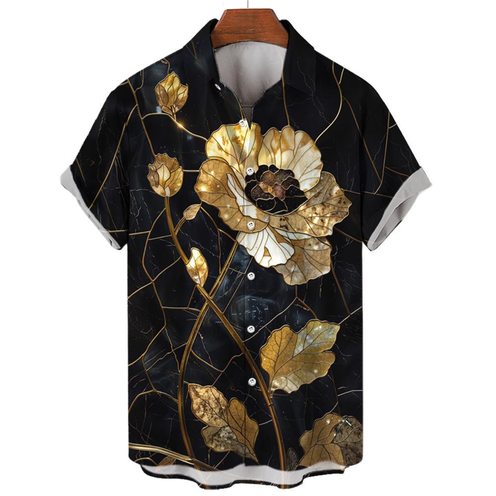Chemise hawaïenne à manches courtes pour hommes, motif japonais Ukiyo-E, t-shirts respirants, vêtements décontractés, luxe, été