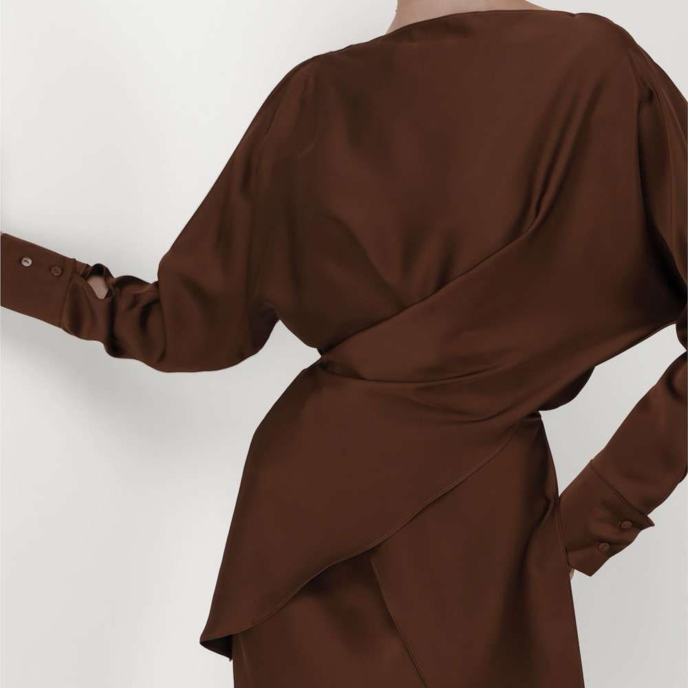 Nouvel ensemble 2 pièces pour femme, couleur unie, robe de soirée élégante, tenue deux pièces polyvalente, coupe ajustée, à lacets, tendance