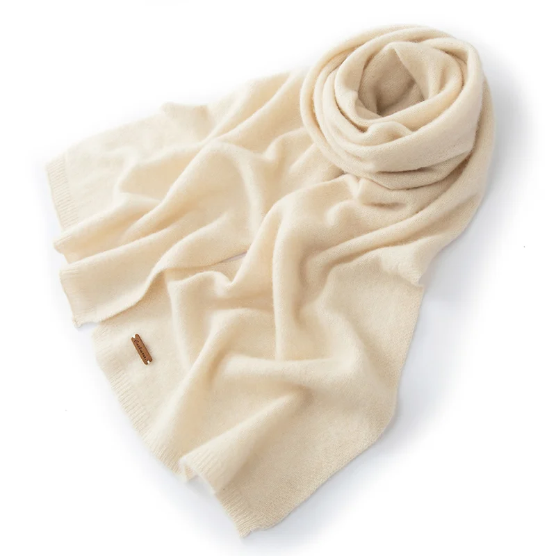 Femmes 100% pur cachemire écharpe hiver chaud doux confortable tricot longue enveloppement mode décontracté cou plus chaud temps froid accessoire