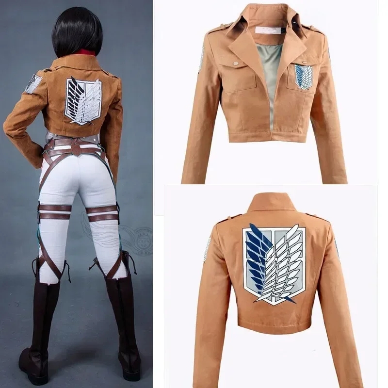 Costume de Cosplay attaque sur Titan, tenues Anime Eren Jaeger Hange Zoe, tenue de Cosplay, veste, ceinture, manteau de légion, ensemble complet AOT