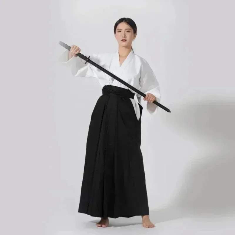 Uniforme de samouraï japonais Hakama pour hommes et femmes, uniforme traditionnel Kendo Aikido, vêtements d'arts martiaux Kendo japonais, Costume Kimono