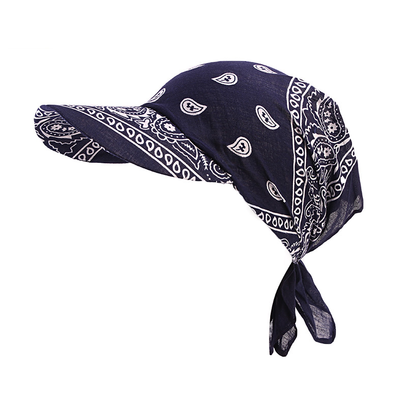 Femmes foulard visière chapeau avec bandeau imprimé large bord chapeau de soleil été plage chapeaux de soleil Protection UV femme casquette de Baseball