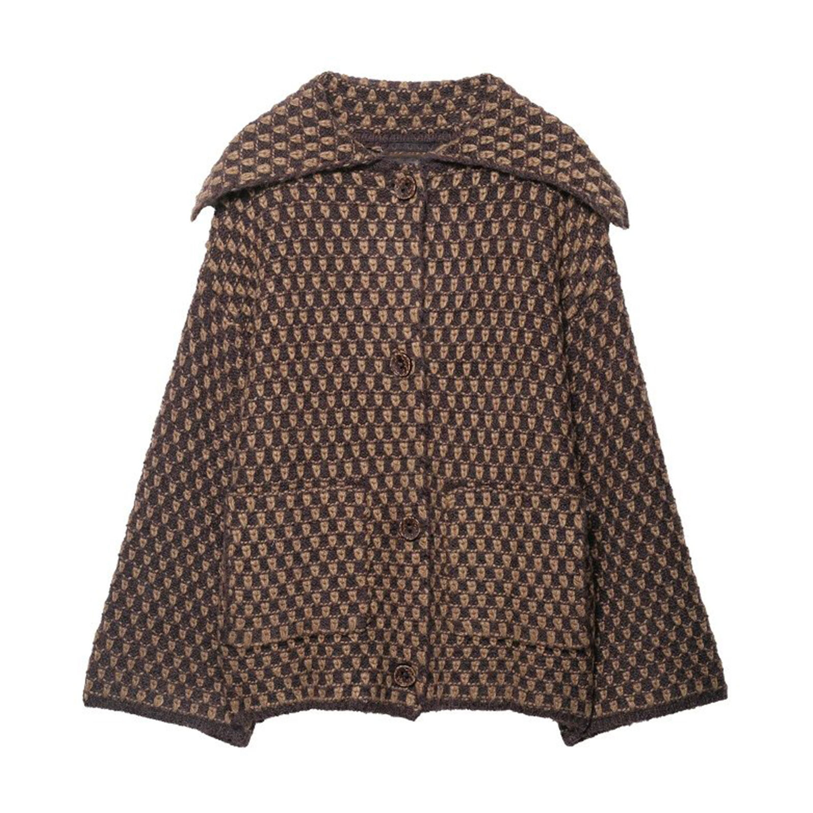 Veste Printemps HH 2026 pour Femmes, Cardigan Tricoté Décontracté Ample, Col Revers, Simple Boutonnage, Manches Longues, Manteau Pull, Hauts de Rue