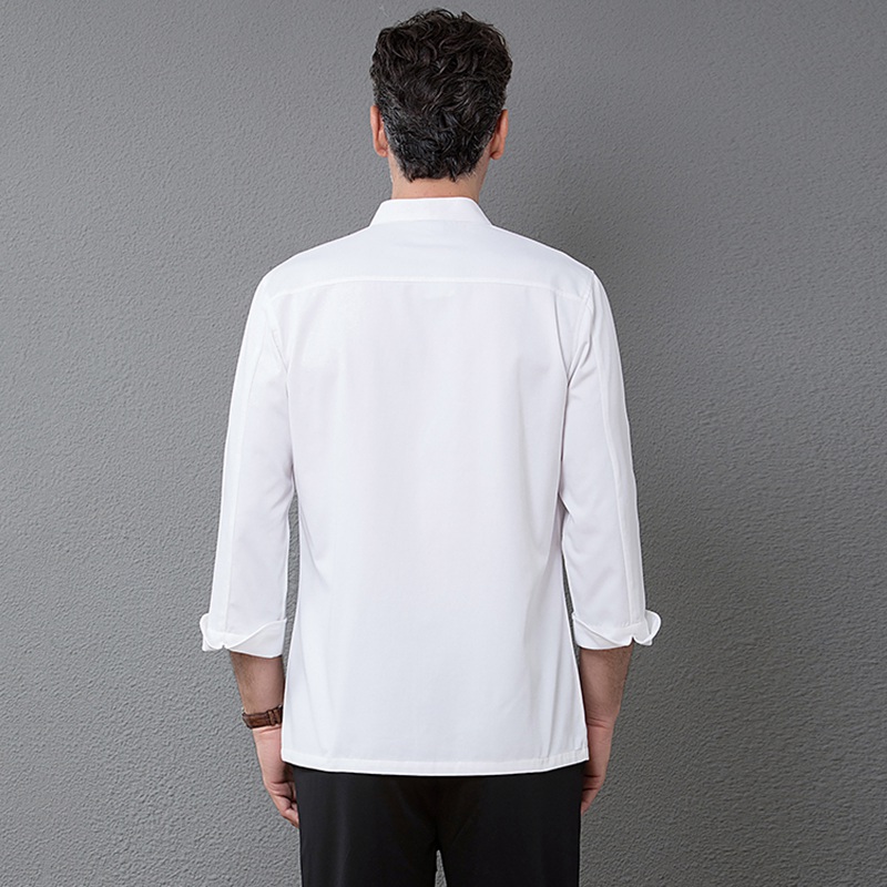 Uniforme de chef à manches longues, vêtements de cuisine de restaurant, manteau de chef de cuisine, vestes de travail, uniforme professionnel, tenue de salopette