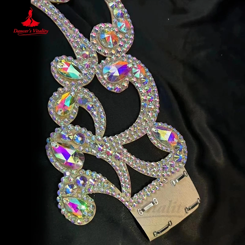Ceinture de spectacle de danse du ventre pour femmes, ceintures avancées en pierres AB, accessoires de compétition de danse orientale