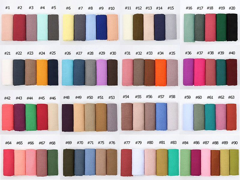 Grande taille froissé coton Hijab Foulard femmes coton musulman bandeau bandeaux longs châles Musulman foulards Turbans Foulard
