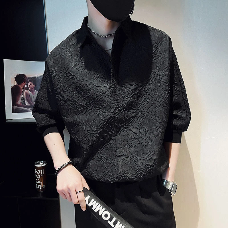 Homme chemise graphique demi manches chemises pour hommes blanc nouveau à la mode 2025 Xxl élégant avec manches hauts tendance S luxe Social I