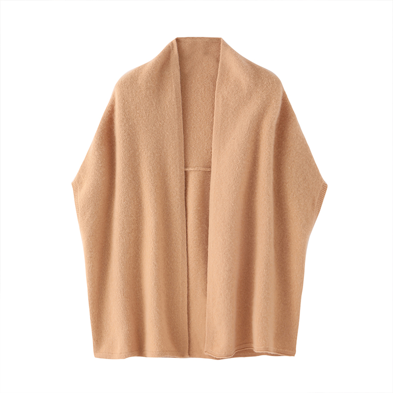 Châle en Cachemire 100% Laine pour Femme, Longue Écharpes Chaudes d'Hiver, Hijab Solide, Cardigan Rond pour Adulte