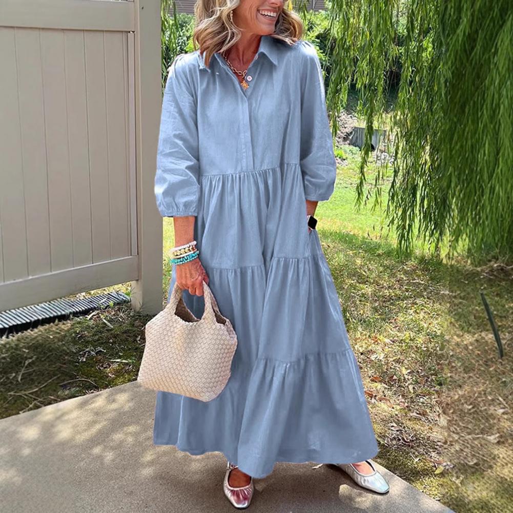 S-3XL grande taille vêtements Robes femmes Robes été automne ample rue décontracté 3XL grande taille bureau dame robe mi-longue surdimensionné