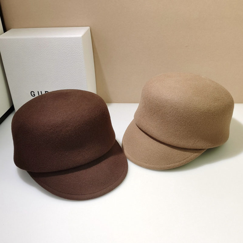 Femmes casquette d'hiver chaud plaine laine casquette gavroche laine hiver chapeaux boulanger garçon chapeaux réglable dames hommes Gatsby Cabbie visière