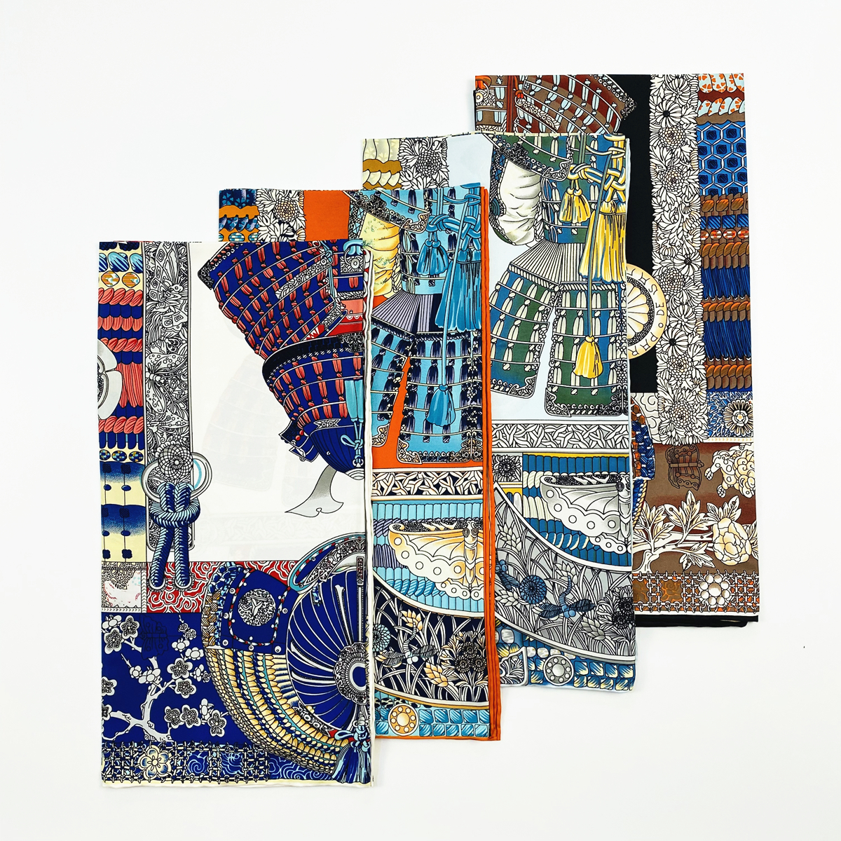 Écharpe en soie sergé 100%, Design «Armor», 90cm, bords roulés à la main, Foulard Hijab, marque de luxe, carré, châle pour femmes
