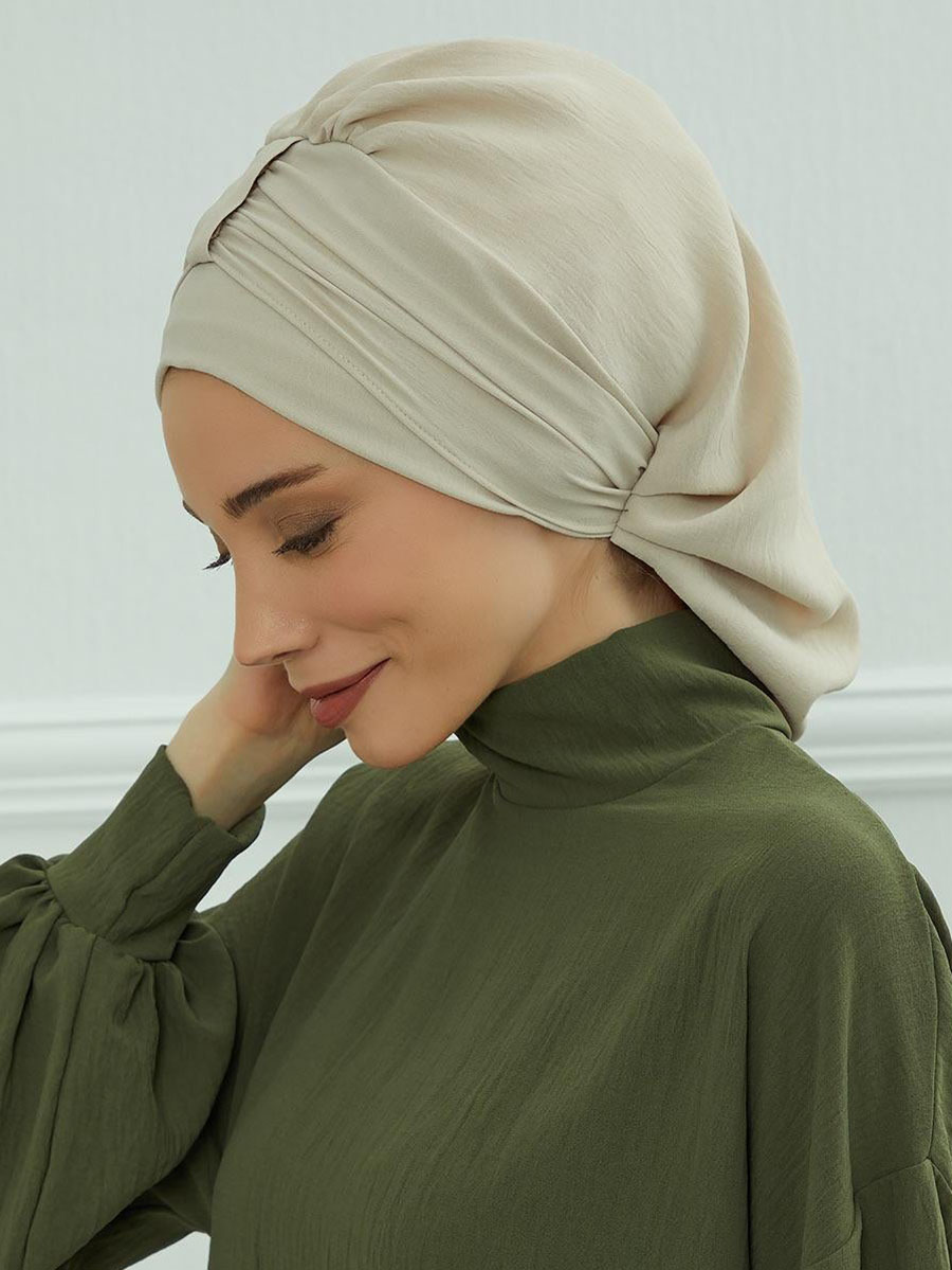 Turban musulman instantané, couleur Pure, chapeau intérieur extensible, Hijabs pour casquettes, prêt à porter, foulard sous le Bonnet pour femmes