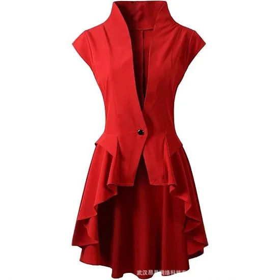 Costume de Cosplay médiéval pour femmes, manteau gothique rétro, uniforme en queue d'aronde, manches courtes, manteau gothique victorien à boutons