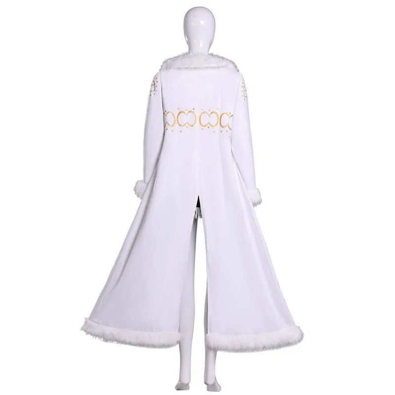 Costume de Cosplay Anime Nico Robin, robe violette, uniforme, col en fourrure longue, cape blanche, tenue Punk pour femmes, costume d'halloween