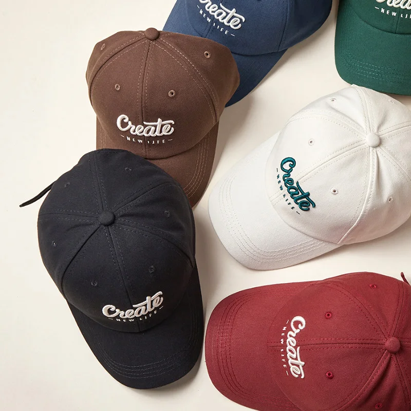 Casquette de baseball tendance avec lettres, unisexe, en coton, couleur unie, casquette à visière, bonnet hip-hop pour fille, réglable, visière de soleil d'extérieur, кепка Gorra