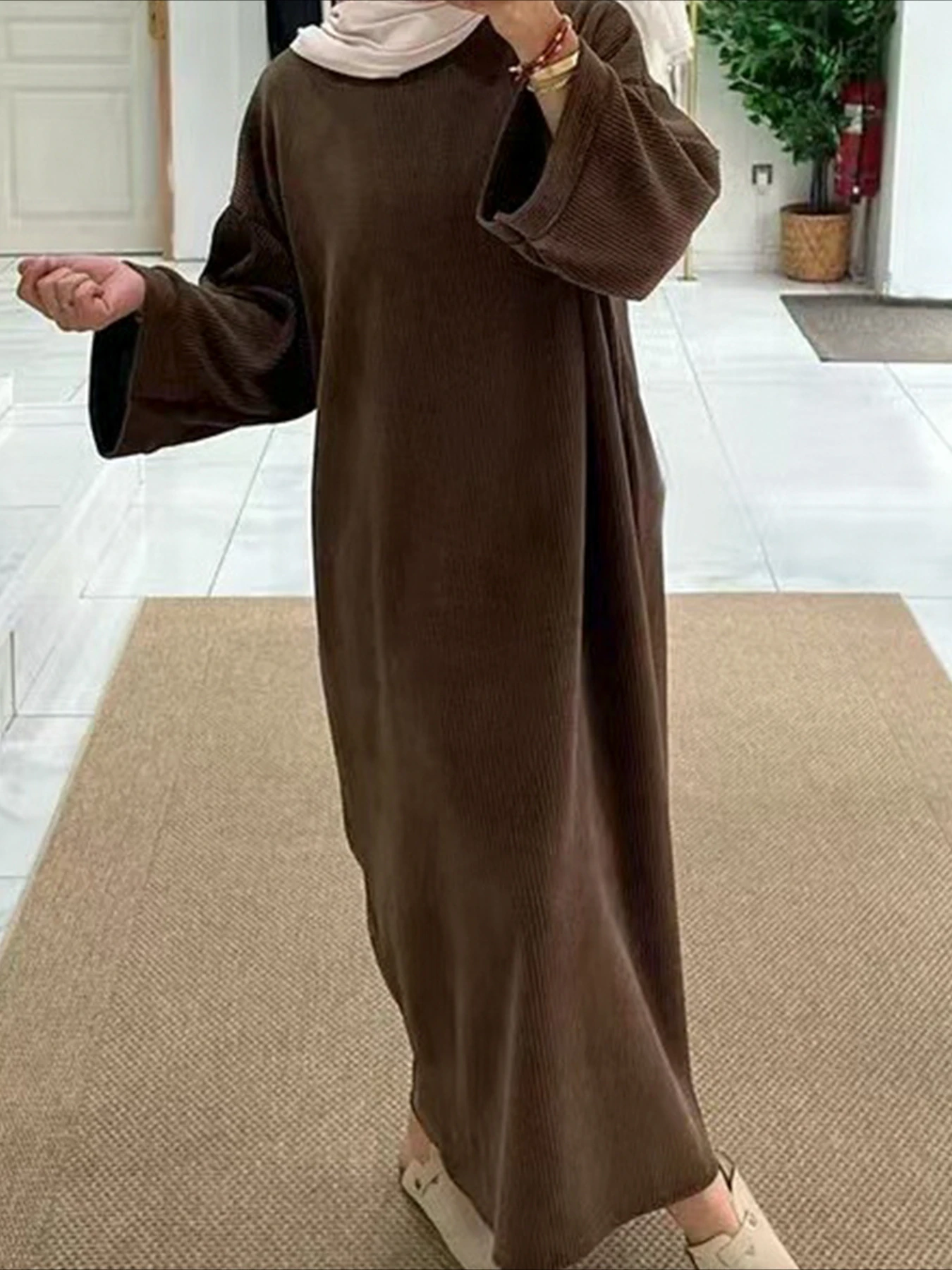 Robe de ramadan pour femmes musulmanes, robes modestes, Jalabiya éducatif, Abayas arabes saoudiens marocains, Kaftan de Dubaï, Robe d'automne et d'hiver, Eid, 2024