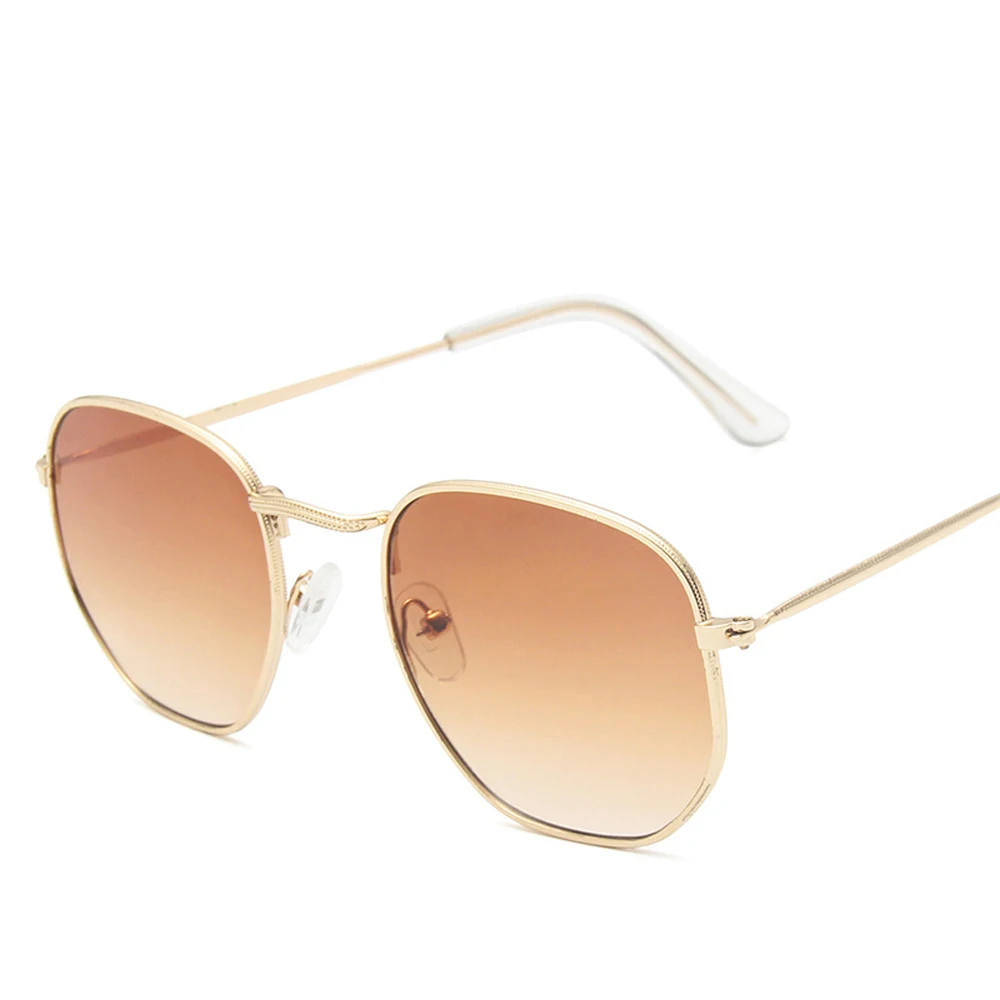 Lunettes de soleil classiques vintage en métal pour femmes, lunettes de conduite de créateurs, lunettes pour femmes
