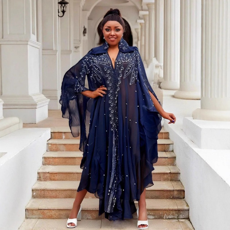 Abayas pour femmes dubaï luxe 2025 Robe de mode musulmane africaine Caftan Marocain robes de soirée Boubou Robe Djellaba Femme