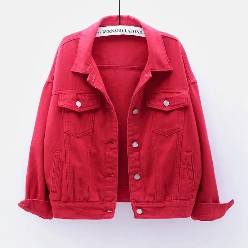 Veste en jean pour femme 2026 – Manteau en jean pour femme – Veste femme – Violet, Blanc, Jaune, Rouge, Rose, Bleu, Noir – Tailles 3XL, 4XL – Collection 2025