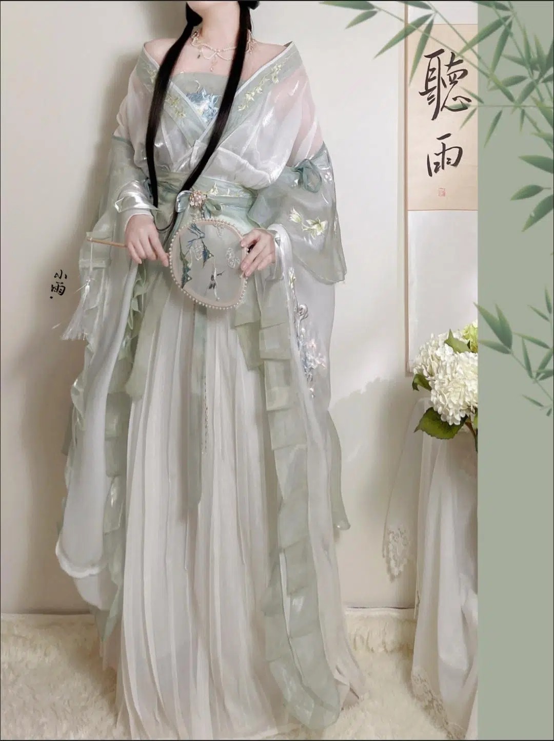 Robe Hanfu chinoise pour femmes, ensembles Hanfu brodés traditionnels anciens, Costume de Cosplay féerique de carnaval, robe de danse Hanfu verte