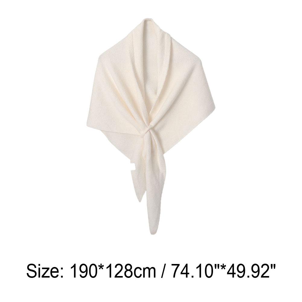 Mode coréenne Triangle écharpe châle femmes cou enveloppement laine mélangée femme épaissi chaud épaule châle cadeau d'hiver