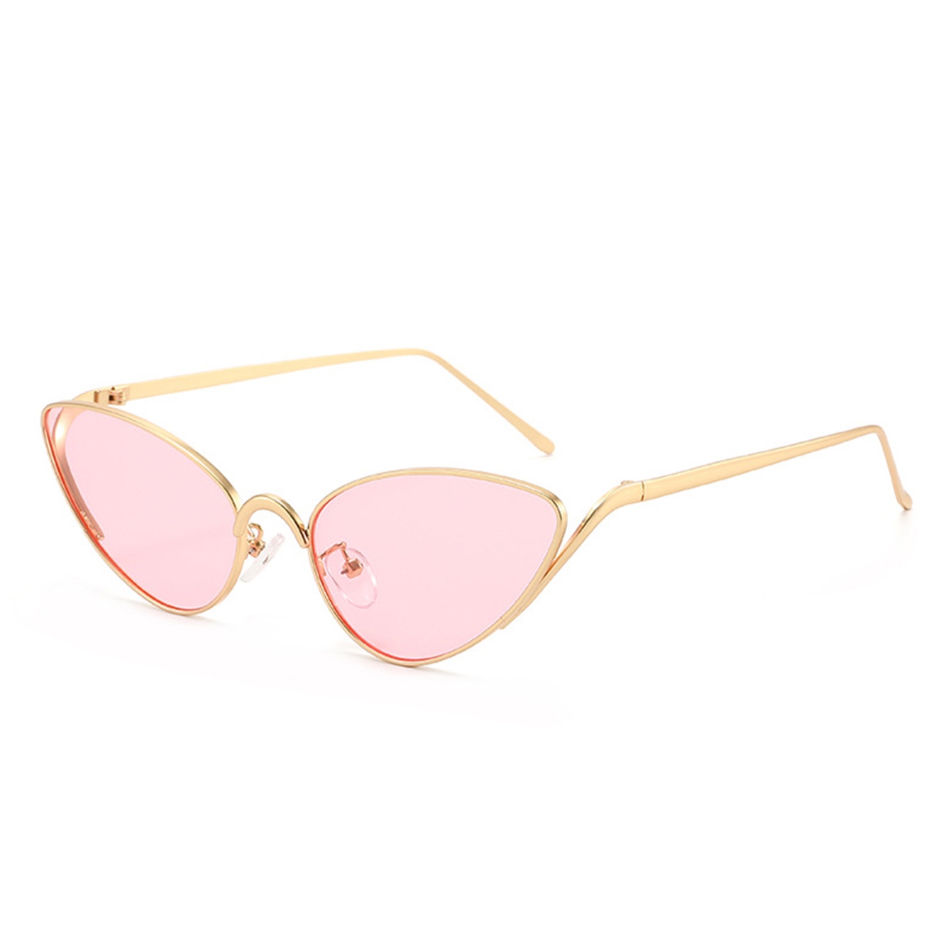1 paire de lunettes de soleil pour femme, nouveau design, esthétique hautement appréciée, monture œil de chat en métal, style rétro, polyvalentes, tendance, mode streetwear, noires