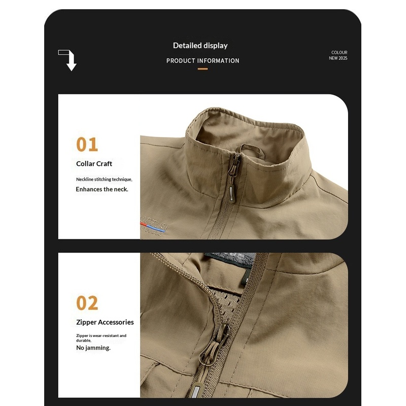 Gilet de pêche pour hommes, mode printemps-été, multi-poches, pour activités de plein air, sport, photographie, décontracté, moto.