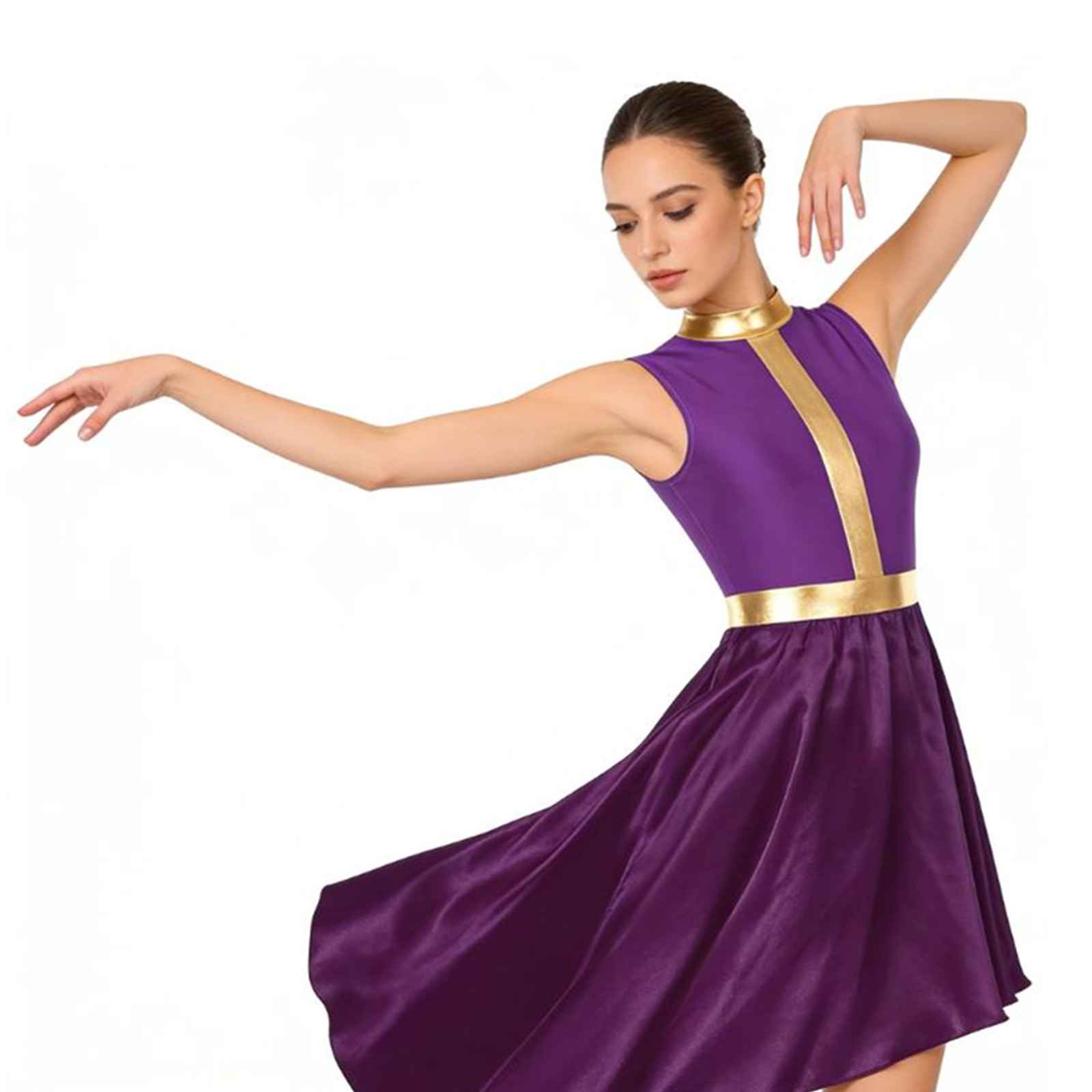 Tunique de danse de Ballet lyrique liturgique pour femmes, robe superposée, Costume de culte chrétienne, fermeture éclair Invisible au dos, robes Chruch