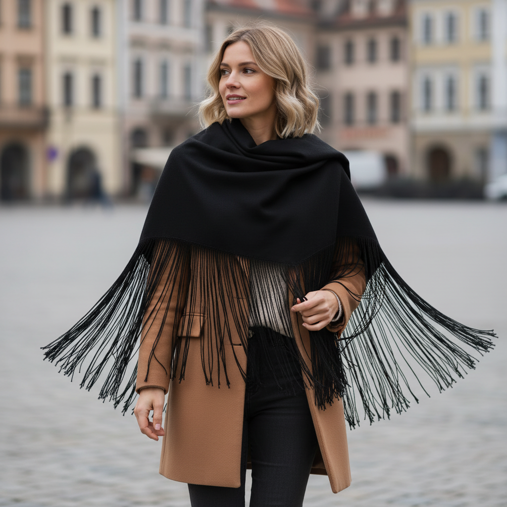 Nouvelle ceinture large à franges, écharpe de danse triangulaire pour femme