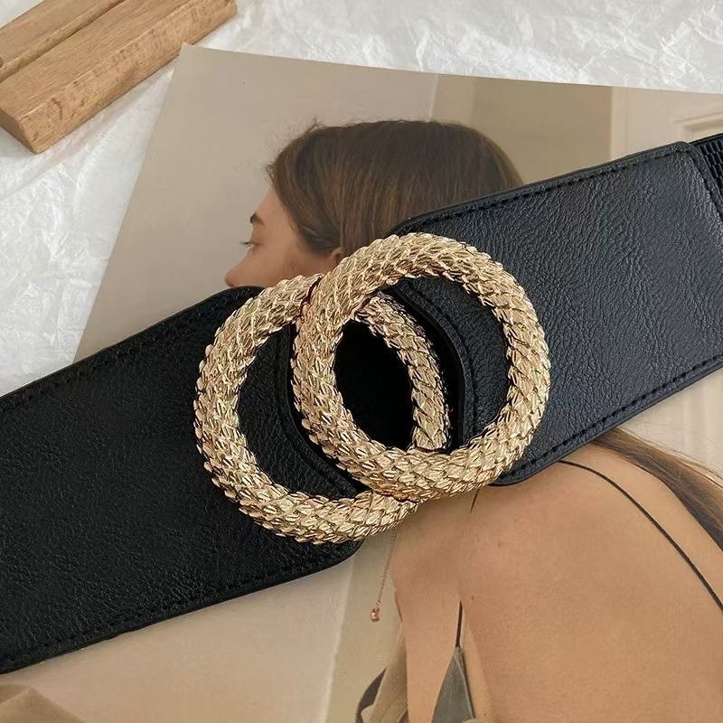 Ceinture décorative pour femmes, manteau en laine, pull, polyvalente, à la mode, nouvelle tendance, sans poinçonnage, ceinture élastique