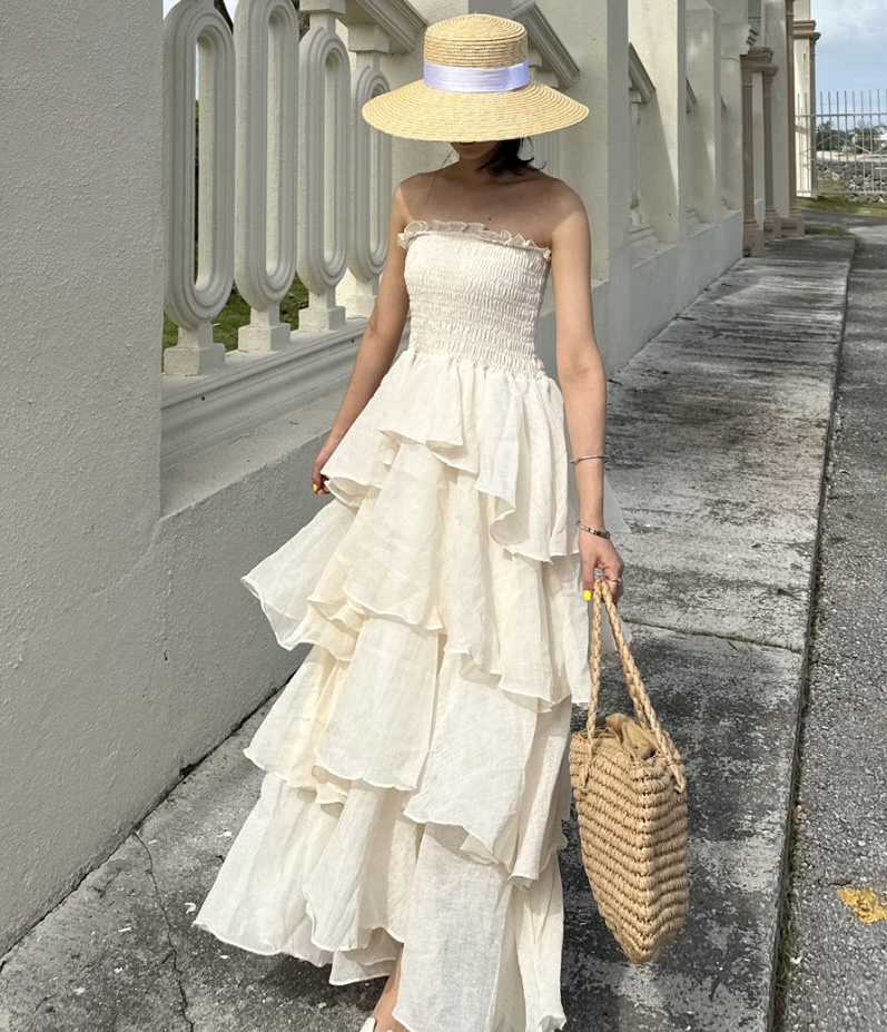 Robe de soirée chic et décontractée pour femmes, mode coréenne, française, élégante, à volants, sexy, col carré