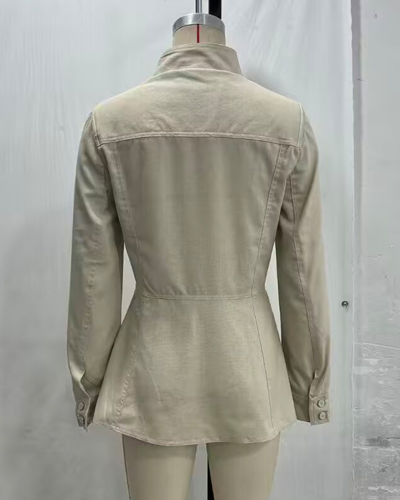 Veste Femme 2026 Nouvelle Collection Printemps-Automne Manches Longues Mélange Lin Coupe Ajustée Tendance Personnalité Vêtement d'extérieur Féminin