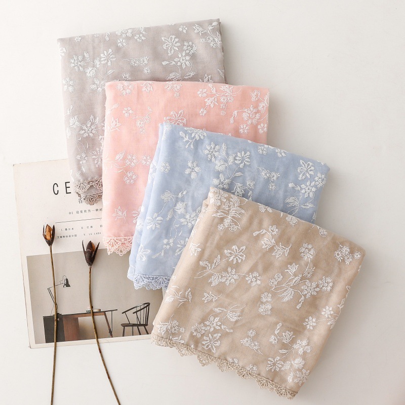 Écharpe de créateur pour femme 2026, imprimé cachemire, châles doux effet coton, hijabs oversize, bandeau de cou, foulard à pompons