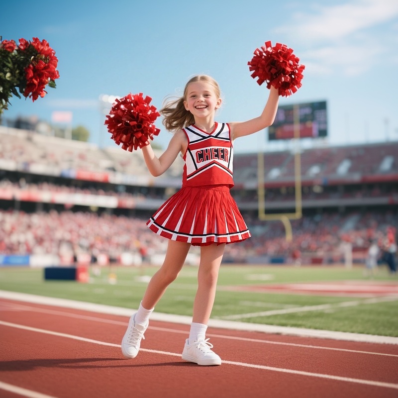 Robe de pom-pom girl pour filles, tenue de spectacle de fête de célébration de jeu de Football scintillant, Costume de joie personnalisé pour événements festifs