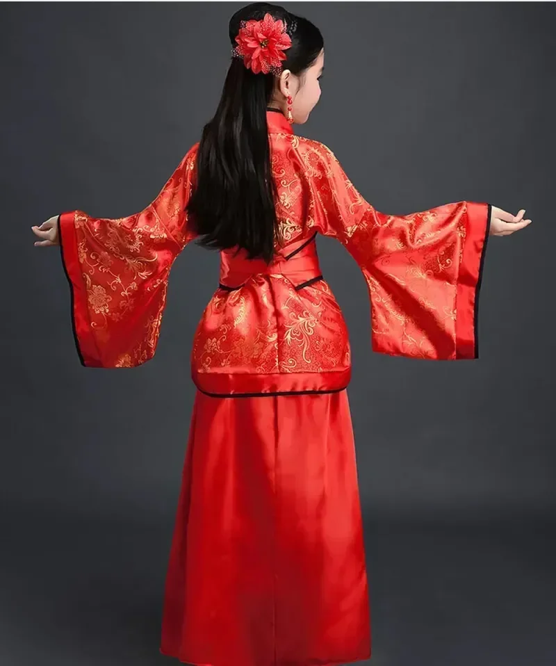 Robe filles enfants Kimono traditionnel ethnique ventilateur étudiants chorale danse Costume japonais Yukata Kimono Style ancien chinois