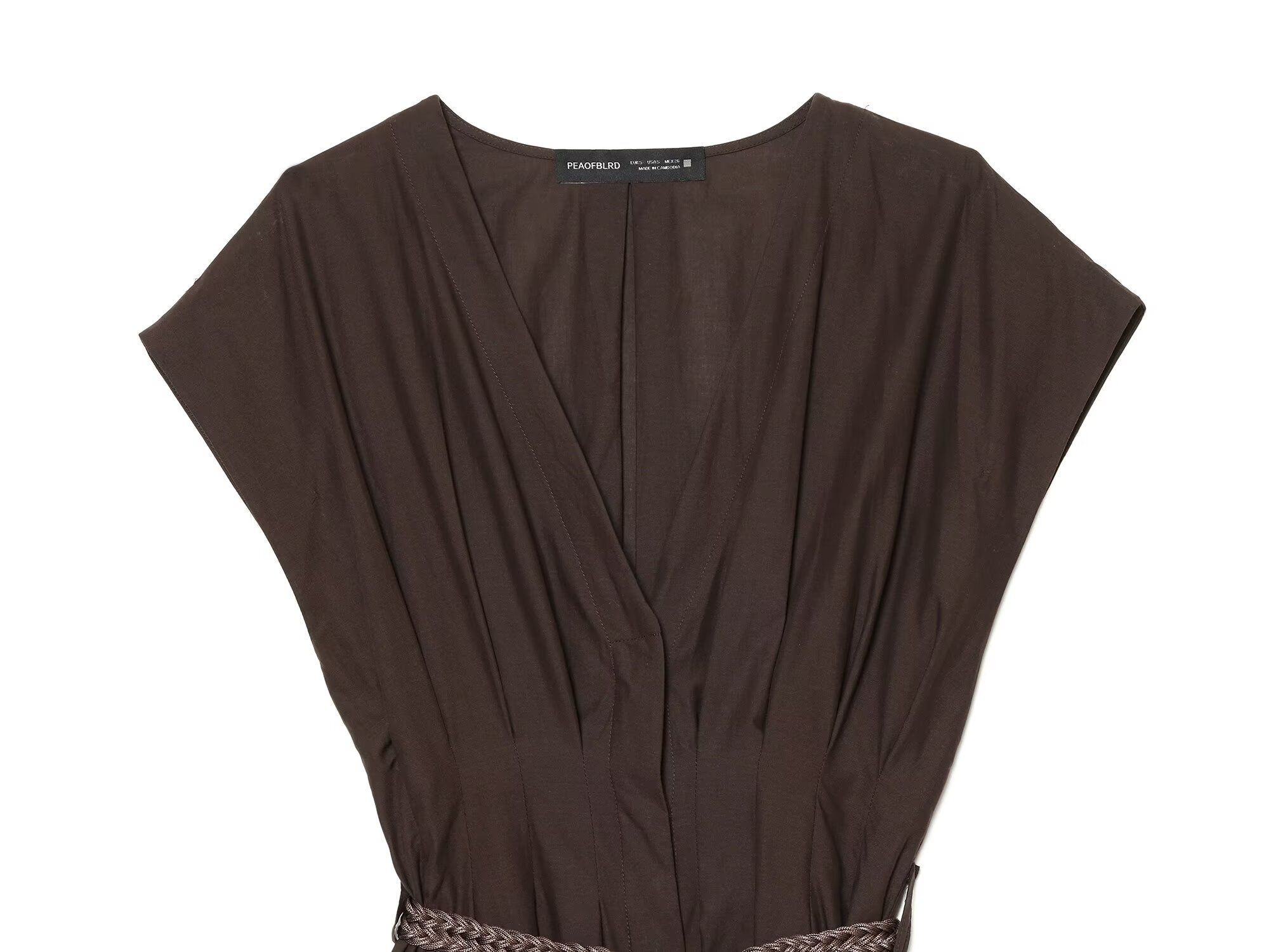 Combinaison en coton pour femme, style européen et américain, nouvelle collection été 2026, élégante, pour le quotidien et les vacances, avec ceinture