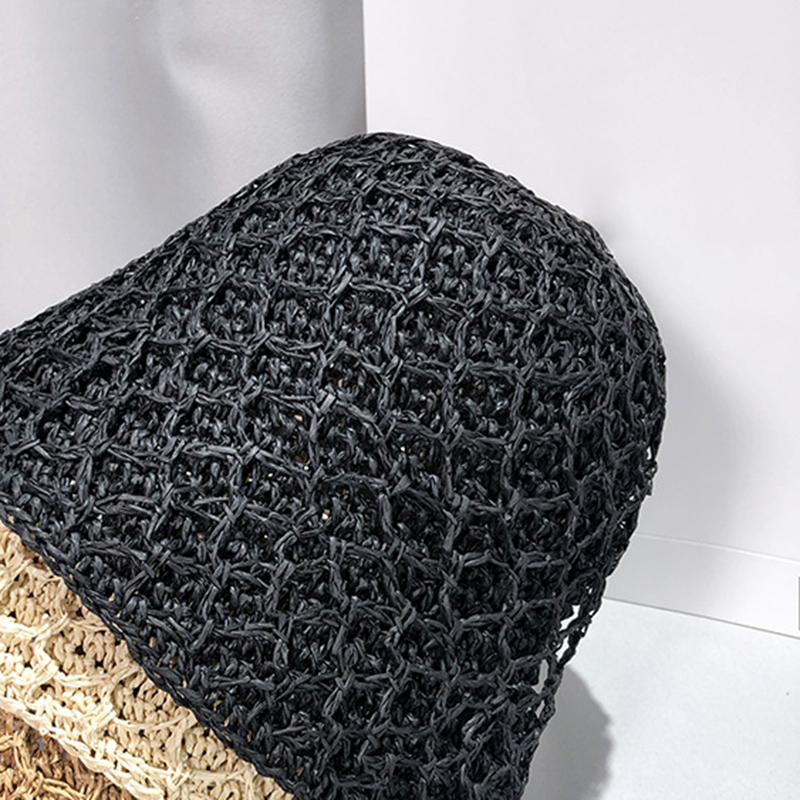 Chapeau Bob Tendance Été Femme, Chapeau de Soleil en Paille pour Femme, Visière Style Panama, Chapeau de Plage, Chapeau d'Extérieur pour Fille