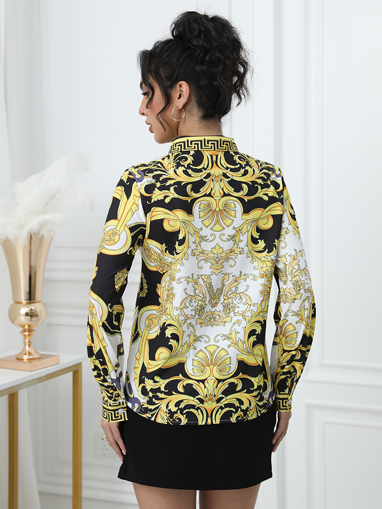 Chemisier élégant pour femmes, Look Chic, imprimé à la mode, chemises de bureau pour dames, hauts blusa mujer