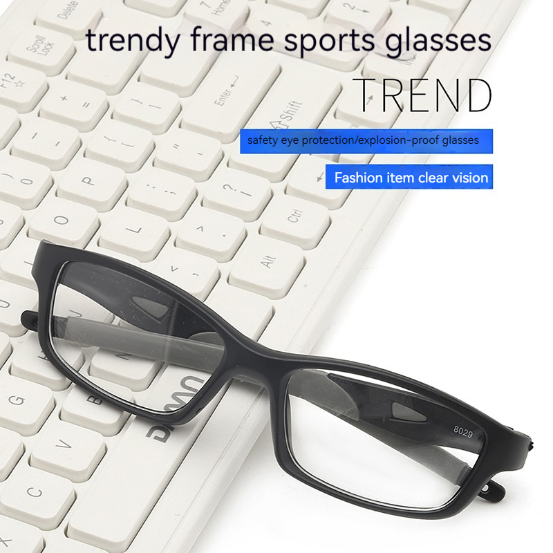 Lunettes de football et badminton pour hommes, lunettes de basket-ball, monture de lunettes de sport en plein air, lentilles pouvant être jumelées, haute définition