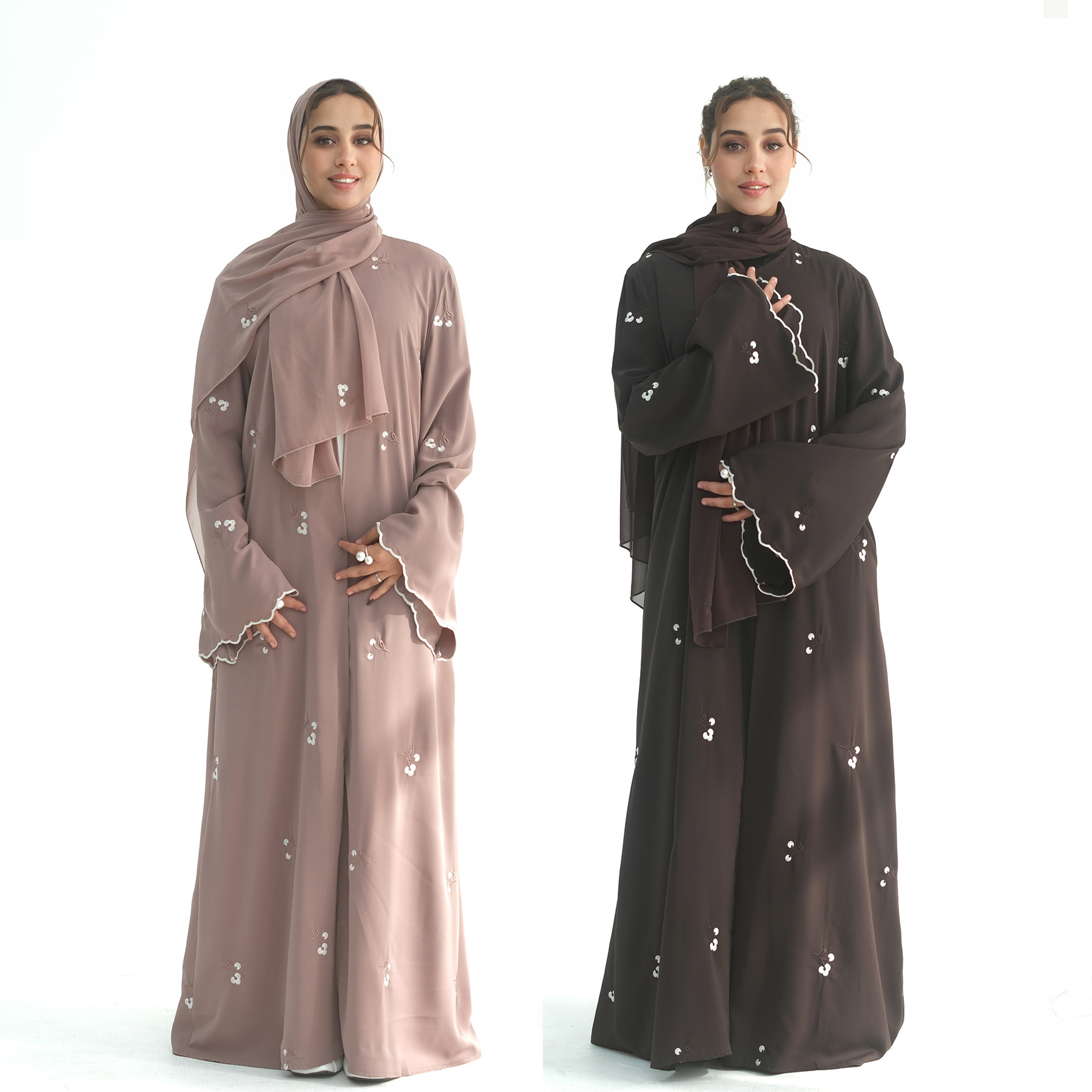 Abaya brodée pour femme, robe de prière musulmane, caftan ouvert, robe de soirée Dubaï, caftan long, Vestidos Largos 2026