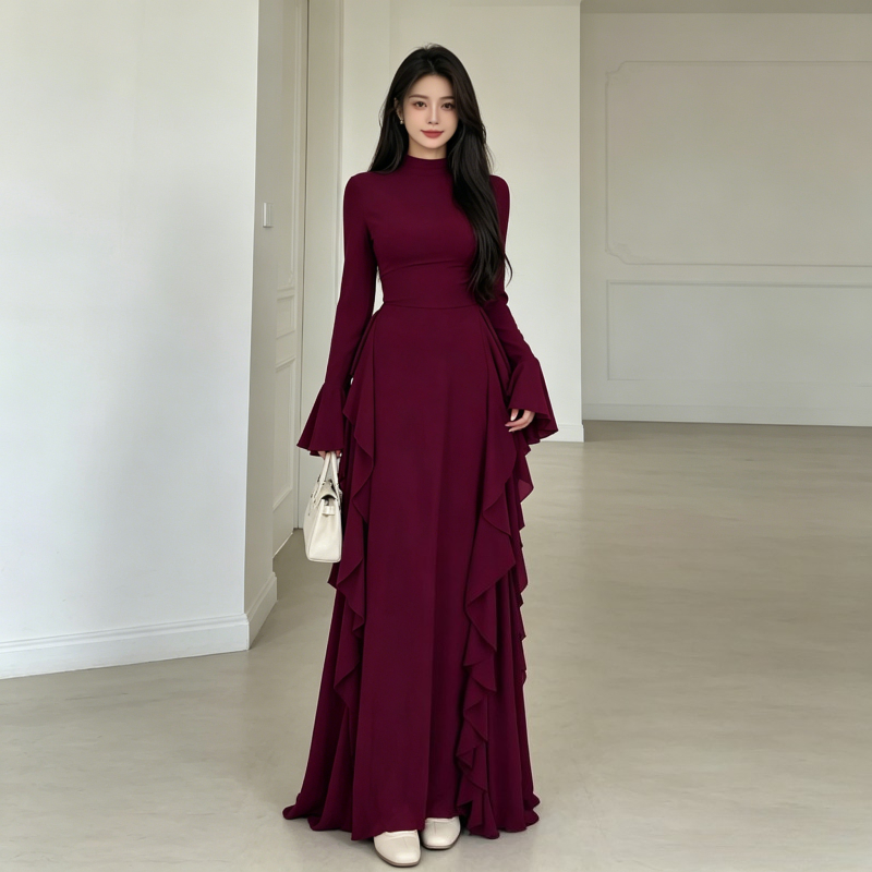Robes de soirée pour femmes, Abaya musulmane Eid, Jalabiya à volants, Vestidos Ramadan, Robe longue à manches évasées, Caftan Maroc Dubaï, Été 2026