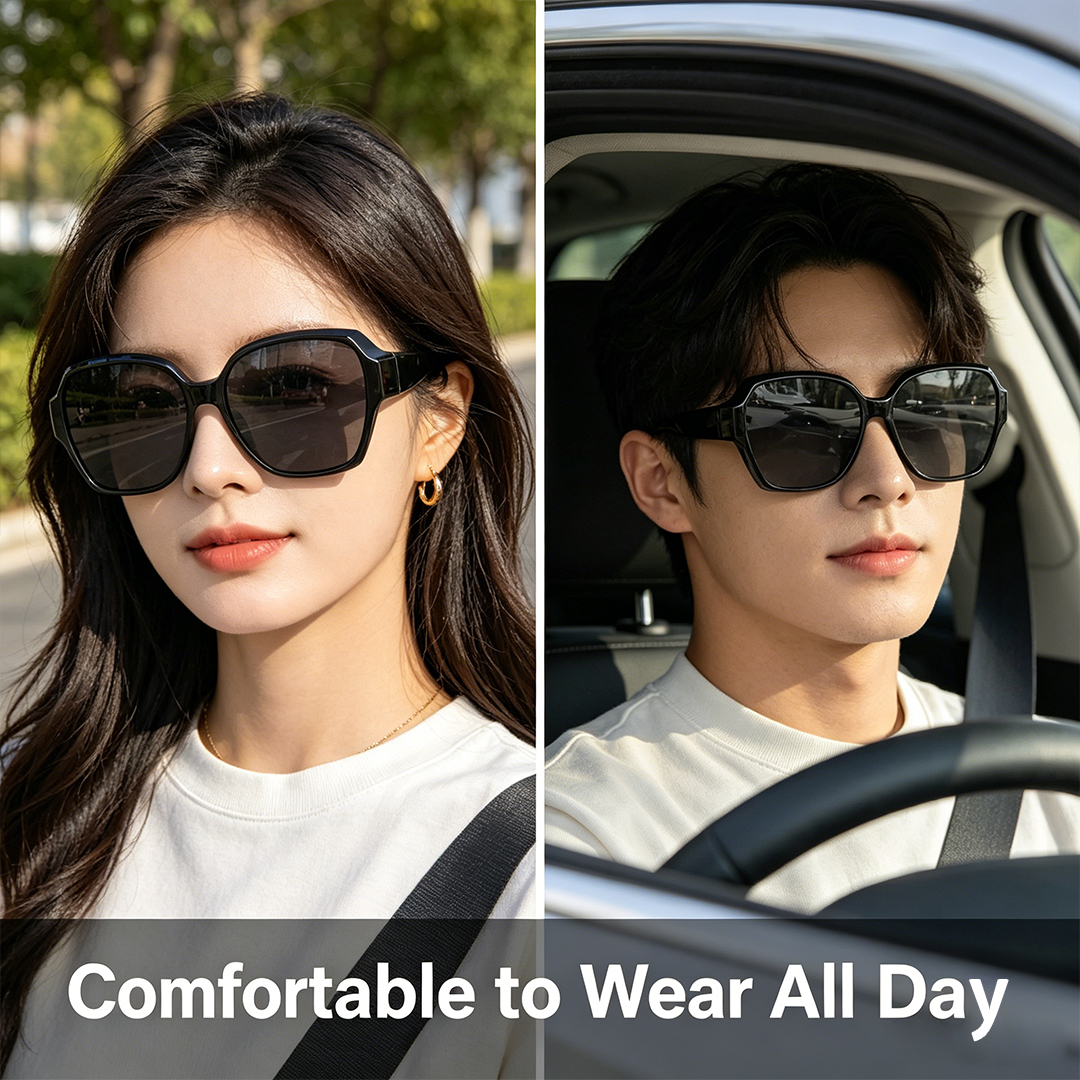Lunettes de soleil tendance à porter sur les lunettes de vue – Hommes Femmes Vintage Anti-éblouissement Protection UV400 Lunettes carrées à porter sur les lunettes de vue pour la conduite 2 pièces