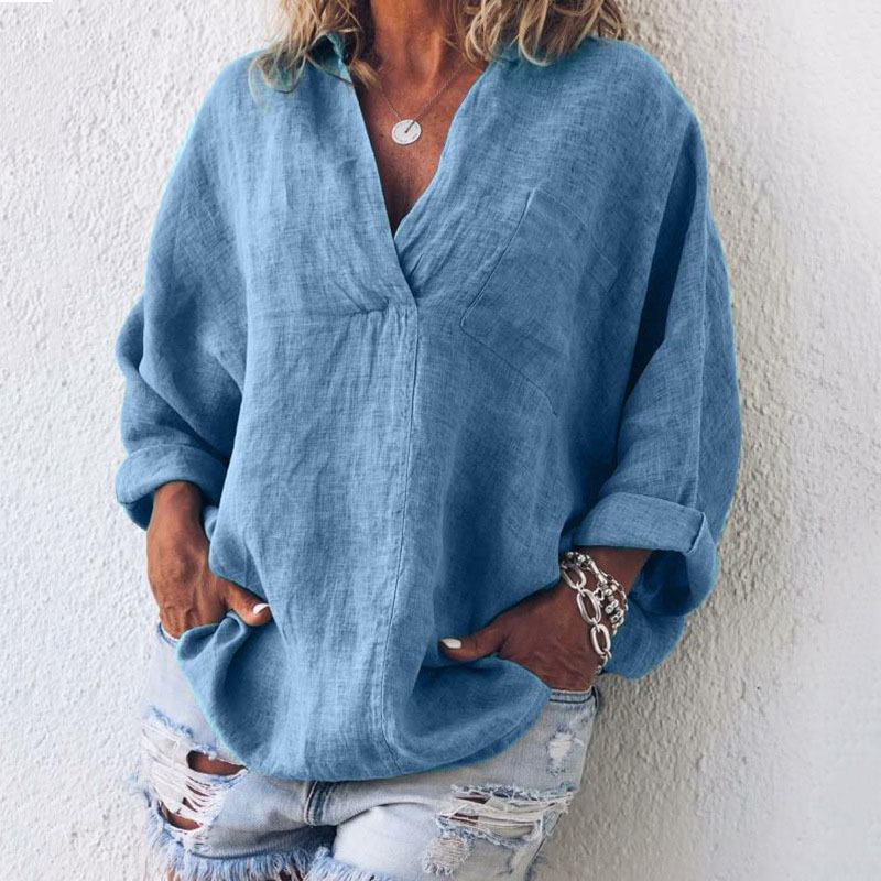 Chemises amples décontractées unies pour femmes, collection automne 2026 – Blouses et chemisiers oversize vintage élégants pour jeunes femmes