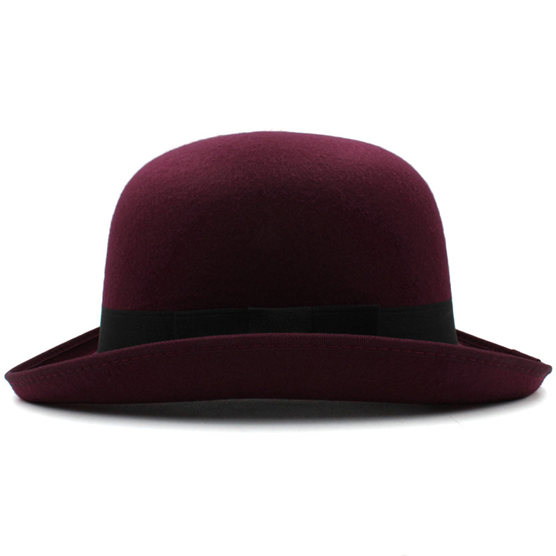 Chapeaux melon classiques Vintage en feutre pour hommes et femmes, casquettes Derby à jante en rouleau, chapeaux Fedora, chapeau de Jazz Hip-hop britannique, casquettes de fête