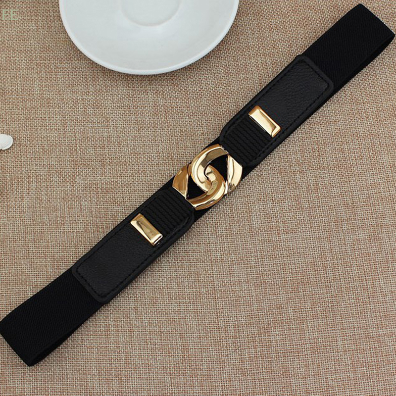 Ceinture large élastique pour femme avec boucle métallique, ceinture de taille, ceinture de maintien, accessoires vestimentaires pour pulls et manteaux