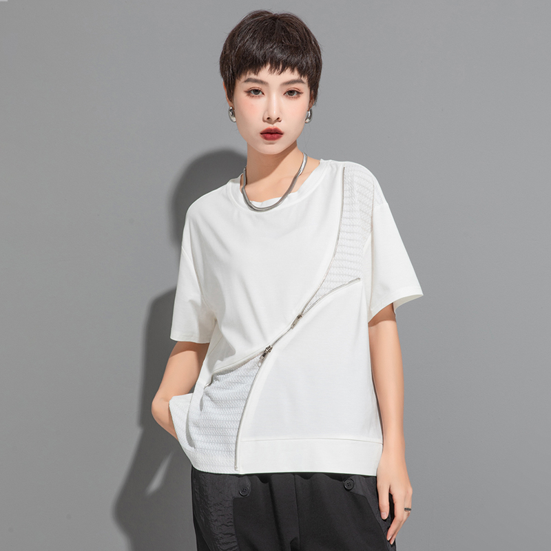 Manches courtes surdimensionné noir coton décontracté ample été t-shirt femmes t-shirt femme t-shirt 2025 haut court streetwear vêtements